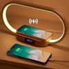 Wireless Charger Multifunction Pad Stand Clock LED Desk Lamp Night Light USB Port Fast Charging Station Dock For iPhone Samsung