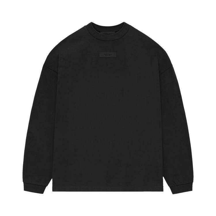 Мужская футболка Fear of God Essentials Коллекция Core L/S Tee Черный