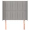 VidaXL Headboard with Ears Light Grey 103x16x118-128 Cm Fabric3119808