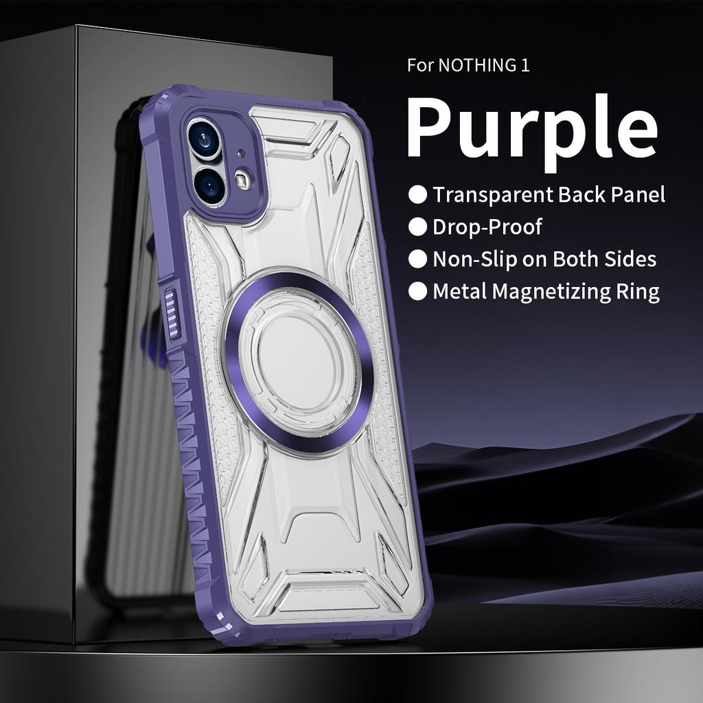 CD Магнитный Дизайн Сверхпрочный Жесткий HD Прозрачная Задняя Крышка Для Nothing Phone 1, Rugger Armor Жесткий PC TPU Чехол