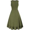 Women's Vintage Solid Color Lace Collar Cos Dress