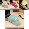 Stylish Korean Yellow Letter Embroidered Baseball Cap For Women Spring Summer 2024