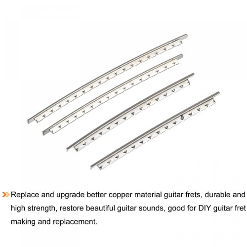 uxcell Acoustic Guitar Frets, Wire Guitar Fretboards, 20 Frets, 2.2mm, Silver Tone, Replacement Fretboards, 20 Pieces