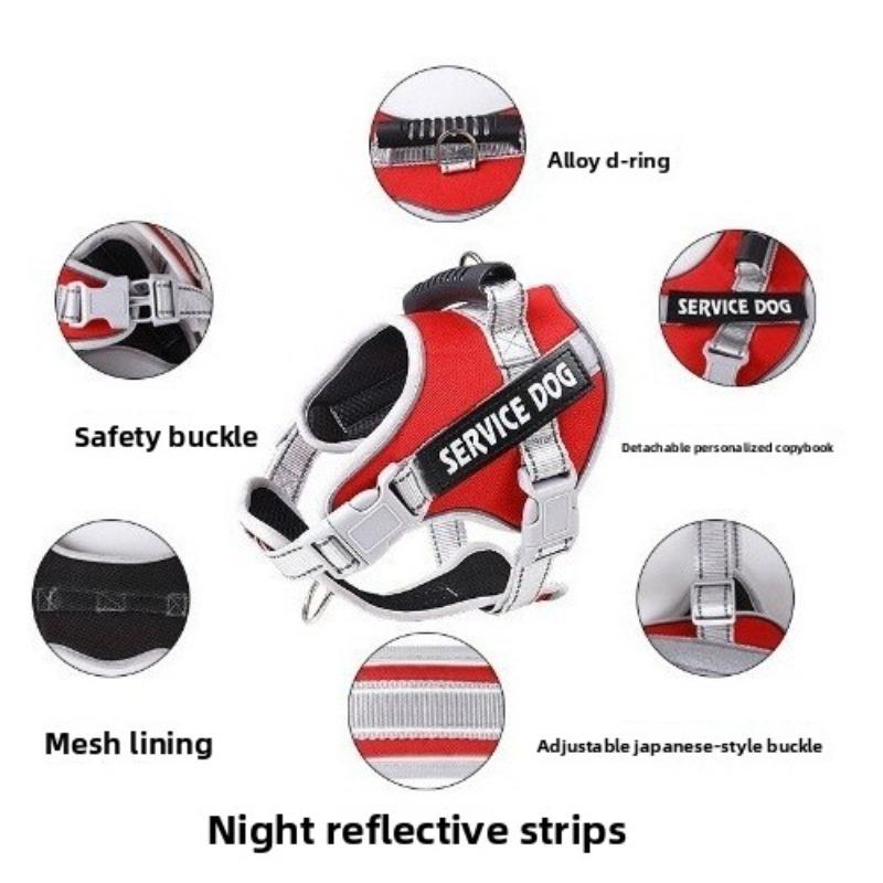 Новая большая шлейка для собак, со светоотражающими элементами для ночи и дышащая, взрывозащищенная, ударопрочная и с защитой от побега.