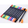 12 Pcs Dual Tip Art Markers Graphic Drawing Water Based Ink Twin Tip Student Dual Nip Brush Pen