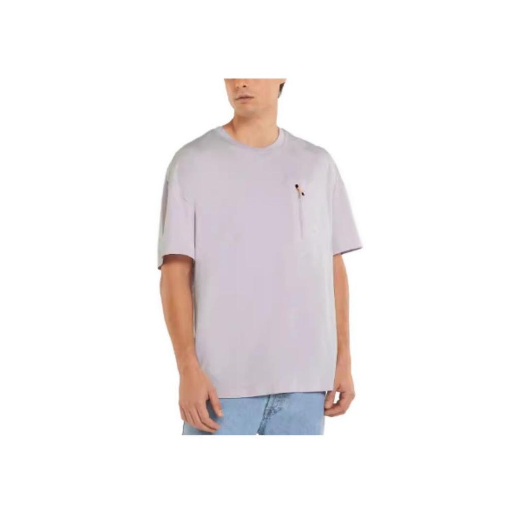 Puma Футболка с коротким рукавом и круглым вырезом, с карманами, светло-фиолетовая 535418-17