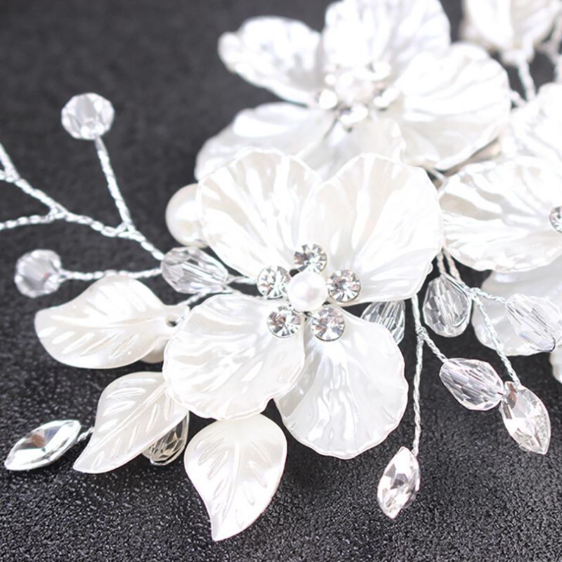 Свадебный Кристалл Жемчуг Цветок Заколка Для Волос Украшения Для Волос Свадебный Аксессуар Для Волос Роскошный