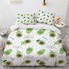 3D Printed Avocado Faces Bedding Set Boys Girls Twin Queen Size Cute Fruit Duvet Cover Pillowcase Bed Kids Adult
