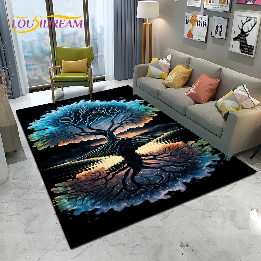 Природа Древо жизни викингов скандинавский Иггдрасиль ковер ковер для дома гостиная спальня диван коврик декор, детский коврик нескользящий коврик