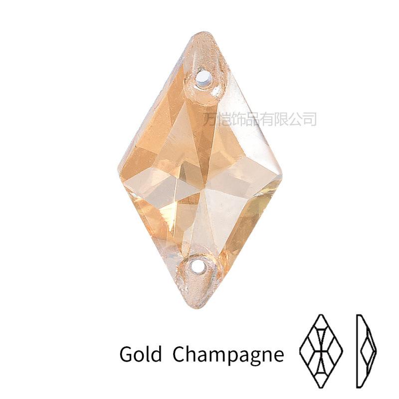 Crystal Hand-Sewn Diamond, Glass Rhinestone Diy Crystal Material, Rhombus Creative Clothing Accessories