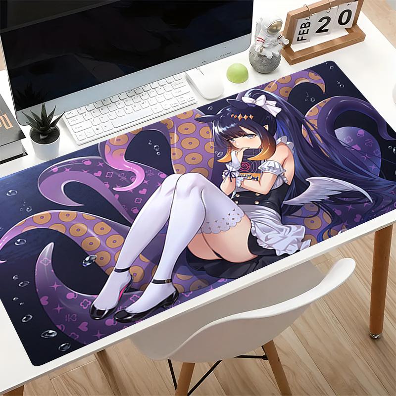 Hot Anime Mouse Pad H-hololive Ninomae Ina Nis kawaii desk mat Gaming Accessories Varmilo Keyboard Pad Gamer Computer Mousepad