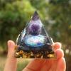 Натуральный кристаллический камень Orgone Energy Healing Reiki Chakra Multiplier Pyramid