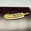 Handmade Men's Retro Brass & Copper Feather Keychain by Takahashi Goro