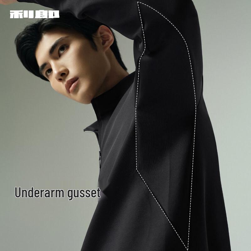 Lilang Men's Half-Zip Business Casual Long-Sleeve T-Shirt