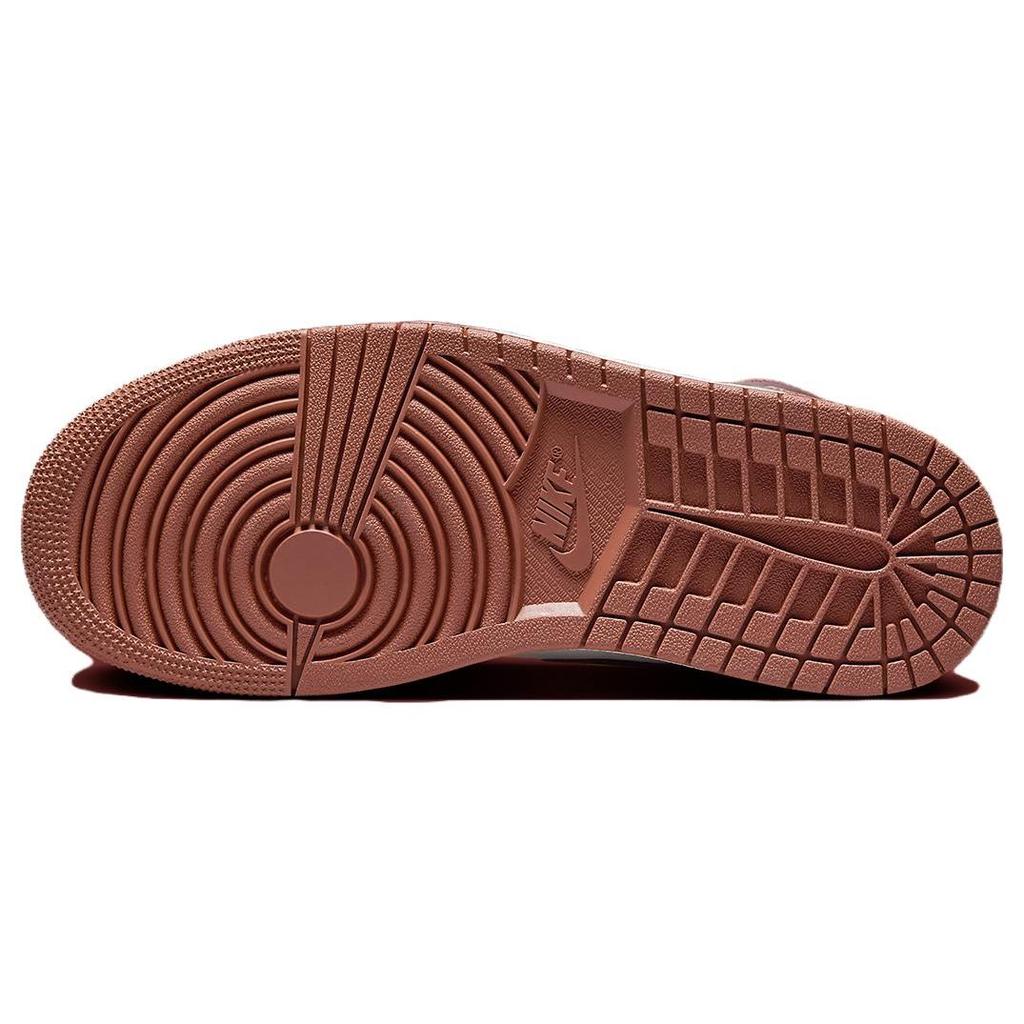 Air Jordan 1 Mid Dusty Peach Женские кроссовки Оранжевый Night-Maroon Sail BQ6472-200