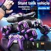 Трюковый Радиоуправляемый Автомобиль 4-6 Колес 2.4G Трансформируемый Робот-Танк Игрушка со Светодиодной Подсветкой Вращающийся Дрифт для Мальчиков и Девочек Подарок для Игр на Открытом Воздухе
