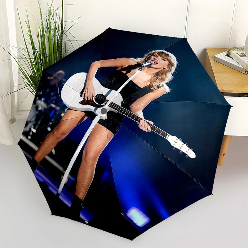 Taylor Swift, Concert Themed Automatic Opening and Closing Umbrella, Compact Travel Umbrella, Lightweight and Portable, Suitable for Beach C