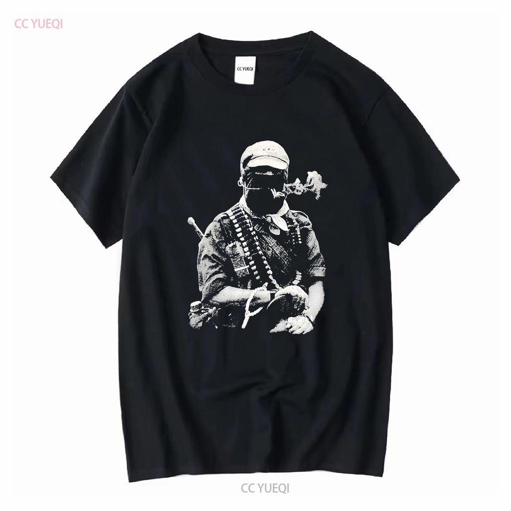 New Rare Zapatista SubcoUnisexdante Marcos Revolucion EZLN CoUnisexdante Emiliano Zapata Retro T Shirt Vintage Style vintage Washed