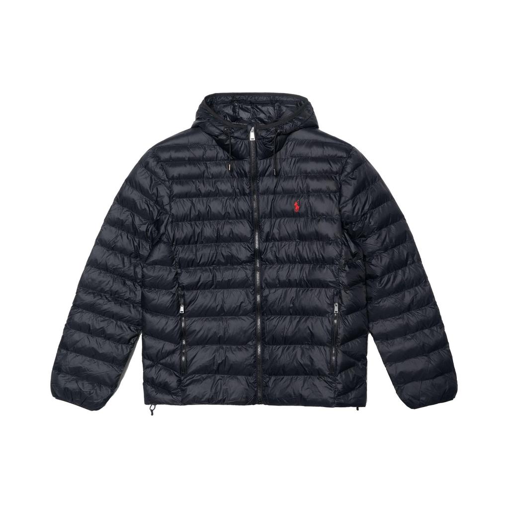 Polo Ralph Lauren SS23 Solid Color Zip Hooded Long Sleeve Cotton Jacket Men Jacket Black 710847E11-003