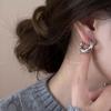 Серьги-круассаны с нерегулярным лавовым узором, популярные серьги, женские серьги легкой роскоши высокого класса, серьги для темперамента.