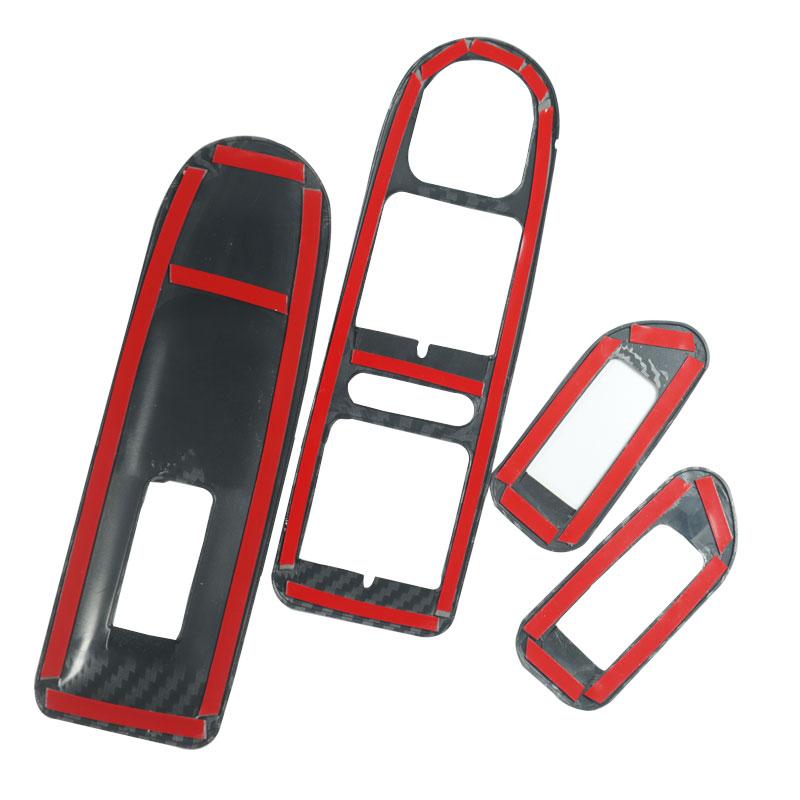 Автомобильный Стайлинг, текстура из углеродного волокна, переключатель управления подъемом окна, панель, накладка для VW Golf 6 MK6 2010 2011 2012 2013