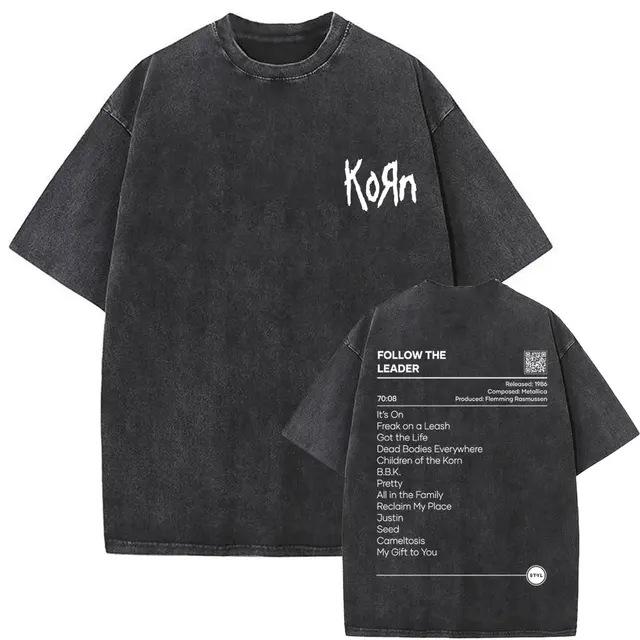 Alternative Rock Onid Costume Album Rsseee T-Shirt Metal Vintage Korn Team O Vintage T-Shirt Water