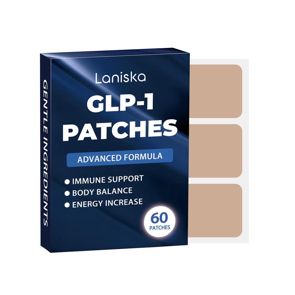 60 шт. Пластыри Laniska GLP-1 - Пластыри с глутатионом для ежедневной концентрации и ухода за телом, Снимают усталость, Повышают энергию, Удобный пластырь для кожи