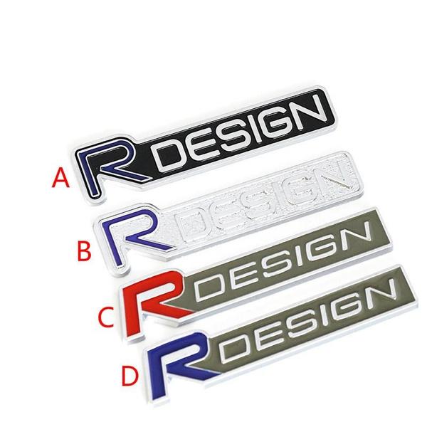 RDESIGN Logo Design Metal Car Sticker for XC90, S60, CX60, S80, V40, S40, XC70, V60, XC40, V90, Trunk Emblems, Badge, Body Fender Decals