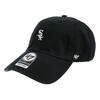 47 Brand 47 Mini Logo Clean Up Cap, Men's & Women's Cap, Small Logo, Forty Seven White Sox, Black, Free Size