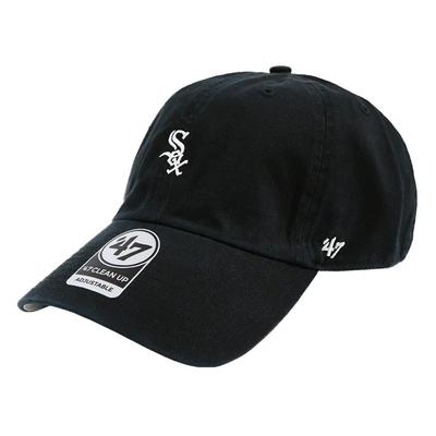 47 Brand 47 Кепка с мини-логотипом Clean Up, Мужская и женская кепка, Маленький логотип, Forty Seven White Sox, Черный, Свободный размер