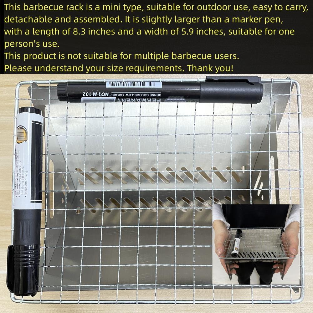 Испытайте непревзойденный гриль на открытом воздухе с нашим складным грилем для барбекю из нержавеющей стали — идеально подходит для кемпинга и походов!