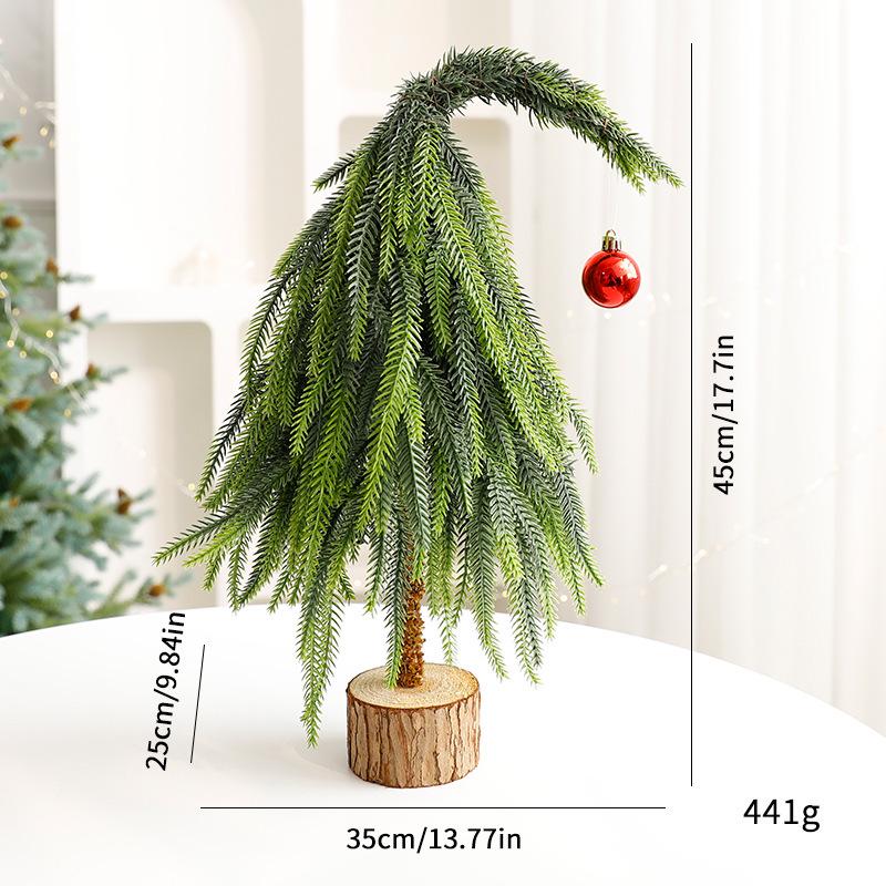Mini Nobel Pine Christmas Tree Ornament with Red Berry Decoration