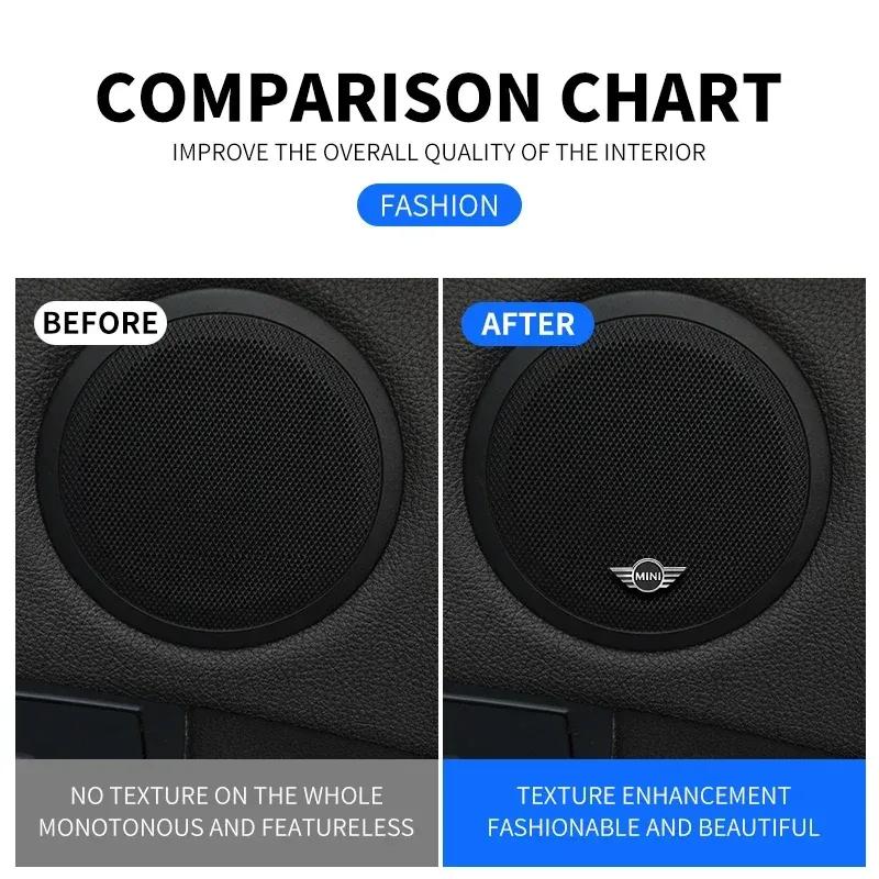 Car Audio Speaker Stereo Emblem 3D Metal Sticker For Mini Cooper JCW Works Hatch F54 F55 F56 F57 F60 R50 R52 R53 R55 R56 R57