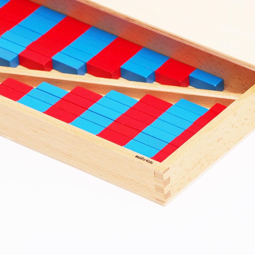 [MONTE Kids] Монтессори Учебные Пособия - Набор из 2 Мини Математических Палочек - Монтессори Monte Kids Математические Образовательные Принадлежности Учебные Принадлежности Аутентичные