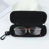Портативный футляр для очков на молнии с металлическим карабином, высокопрочный EVA, устойчивый к сжатию, ретро-текстура под солому, спортивные аксессуары