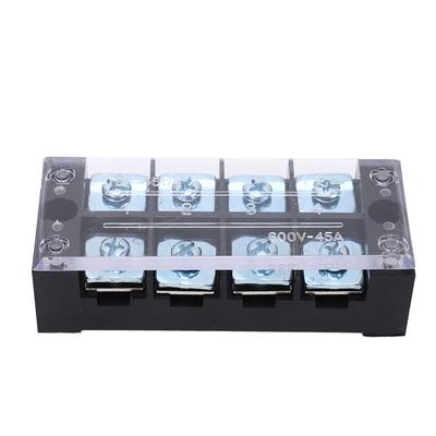 Клеммная колодка 2 шт. 45A 600V TB фиксированного типа PC латунная двухрядная винтовая клеммная колодка для распределения