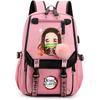 Anime Demon Slayer Backpack for Women Canvas Laptop Bag Back To Schoolbag for Teenager Girl Schoolbag Women Travel Bag Mochila
