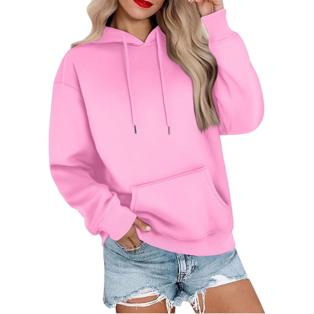 Женская повседневная свободная спортивная толстовка с капюшоном и рукавами реглан из гладкой ткани