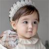 Повязка для волос с бантом и цветком для девочек, повязка на голову с цветком, аксессуары для новорожденных, мягкий эластичный подарок