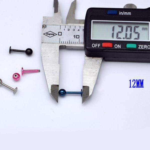 3 4 5 мм Диаметр 5 цветов Нержавеющая сталь Мужчины Женщины Завинчиваются назад (пронзили) Украшения для тела, губная серьга, пирсинг губы, украшения для тела