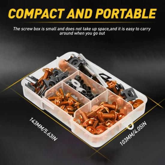 Золотой полный комплект болтов для обтекателя мотоцикла Запасные аксессуары-винты для кузова