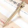 Solid Handmade Brass Gel Ink Pen Retro Twist Pattern Bolt Action Writing Tool