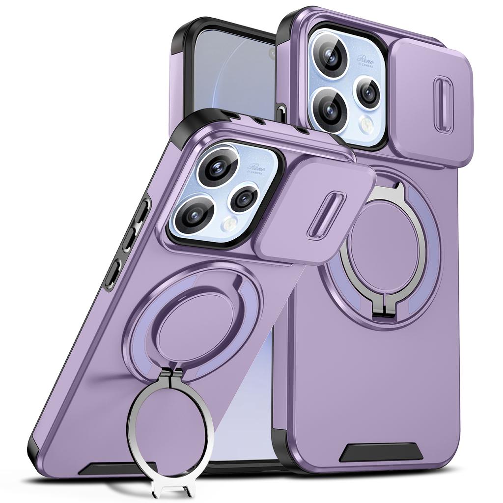 Чехол для Oppo Reno15 Чехол OPPO Reno 15 Чехол Oppo Reno 15c Магнитное кольцо Бронированный Чехол-слайдер для камеры Чехол для беспроводной зарядки Magsafe