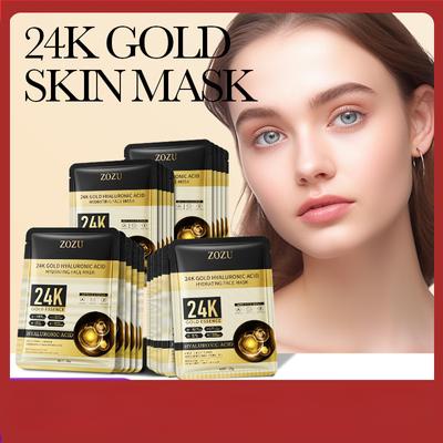 ZOZU 24k Gold Hyaluronic Acid Hydrating Mask Увлажняющая и увлажняющая маска для ухода за кожей