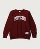 X Undercover Reverse Weave Psycho Sweatshirt Wine