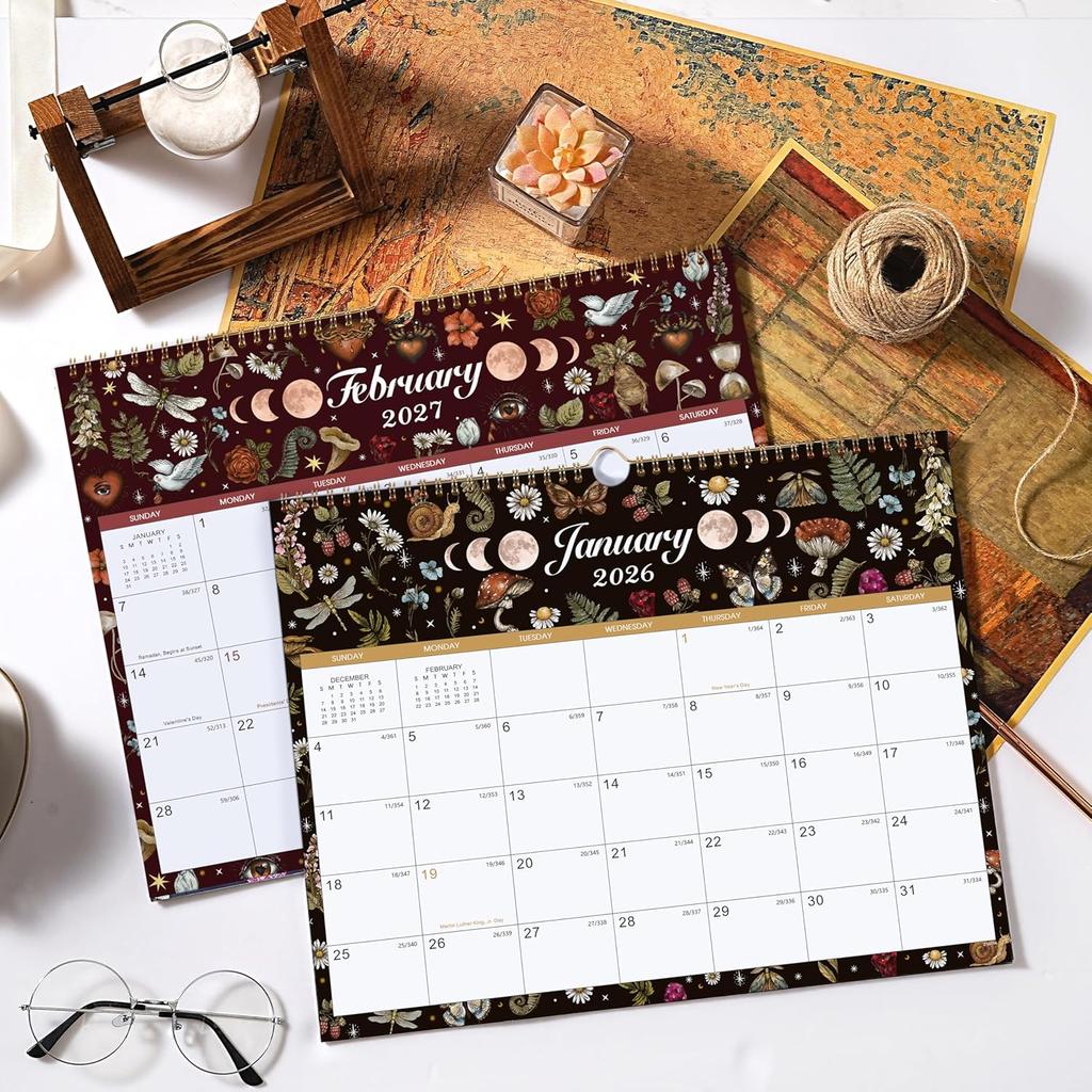 2026-2027 Wall Calendar - 18 Months Wall Calendar from Jan. 2026 - Jun. 2027, 14.7" x 11.5", Premium Thick Paper, Haning Loop for Home & Office