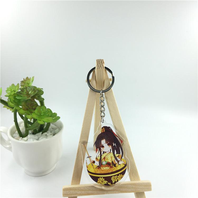Аниме игры Вэй Усянь Лан Чжань персонаж мультфильма акриловый брелок металлическое кольцо автомобильная сумка украшение для ключей аксессуар подарок аниме подарки кулон