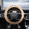 Fuzzy Steering Wheel Cover Women Cartoon Steering Wheel Cover Winter Elastic Steering Wheel Protective Cover Car Inside