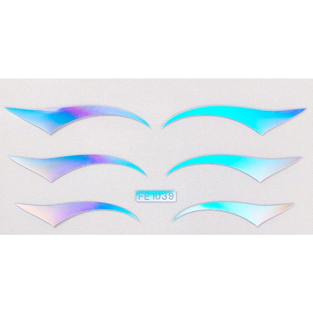 Водостойкая блестящая временная татуировка-наклейка, самоклеящаяся подводка для глаз, наклейка для вечеринки и фестиваля