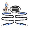 Dog Leash with Waist Bag Reflective Retractable Leash for Two Dogs Hands-Free Running Leash with Padded Handles Night Safety Walking Gear